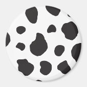 Kuh-Druck, Kuhmuster, Kuh-Spots, schwarz-weiß Magnet (Vorne)