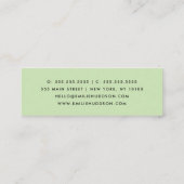 Kuh-Druck, Kuhmuster, Kuh-Spots, schwarz-weiß Mini Visitenkarte (Rückseite)