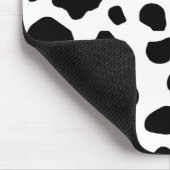 Kuh-Druck, Kuhmuster, Kuh-Spots, schwarz-weiß Mousepad (Ecke)