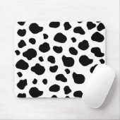 Kuh-Druck, Kuhmuster, Kuh-Spots, schwarz-weiß Mousepad (Mit Mouse)