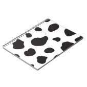 Kuh-Druck, Kuhmuster, Kuh-Spots, schwarz-weiß Notizblock (Linke Seite)