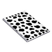 Kuh-Druck, Kuhmuster, Kuh-Spots, schwarz-weiß Notizblock (Rechte Seite)
