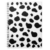 Kuh-Druck, Kuhmuster, Kuh-Spots, schwarz-weiß Notizblock (Vorderseite)