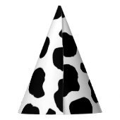 Kuh-Druck, Kuhmuster, Kuh-Spots, schwarz-weiß Partyhütchen (Rückseite)