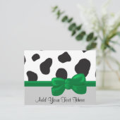 Kuh-Druck, Kuhmuster, Kuh-Spots, schwarz-weiß Postkarte (Stehend Vorderseite)