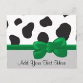 Kuh-Druck, Kuhmuster, Kuh-Spots, schwarz-weiß Postkarte (Vorderseite)
