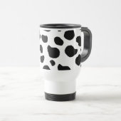 Kuh-Druck, Kuhmuster, Kuh-Spots, schwarz-weiß Reisebecher (VorderseiteRechts)
