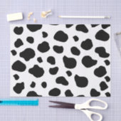 Kuh-Druck, Kuhmuster, Kuh-Spots, schwarz-weiß Seidenpapier (Handwerk)