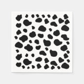 Kuh-Druck, Kuhmuster, Kuh-Spots, schwarz-weiß Serviette (Vorderseite)