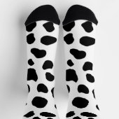 Kuh-Druck, Kuhmuster, Kuh-Spots, schwarz-weiß Socken (Oben)