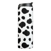 Kuh-Druck, Kuhmuster, Kuh-Spots, schwarz-weiß Thermosbecher (Nach links gedreht)