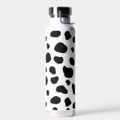 Kuh-Druck, Kuhmuster, Kuh-Spots, schwarz-weiß Trinkflasche (Links)