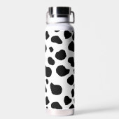 Kuh-Druck, Kuhmuster, Kuh-Spots, schwarz-weiß Trinkflasche (Rückseite)
