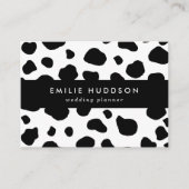 Kuh-Druck, Kuhmuster, Kuh-Spots, schwarz-weiß Visitenkarte (Vorderseite)
