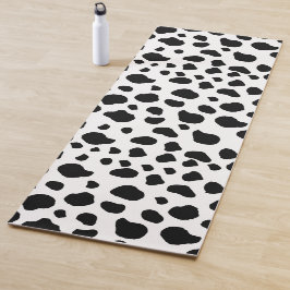 Kuh-Druck, Kuhmuster, Kuh-Spots, schwarz-weiß Yogamatte