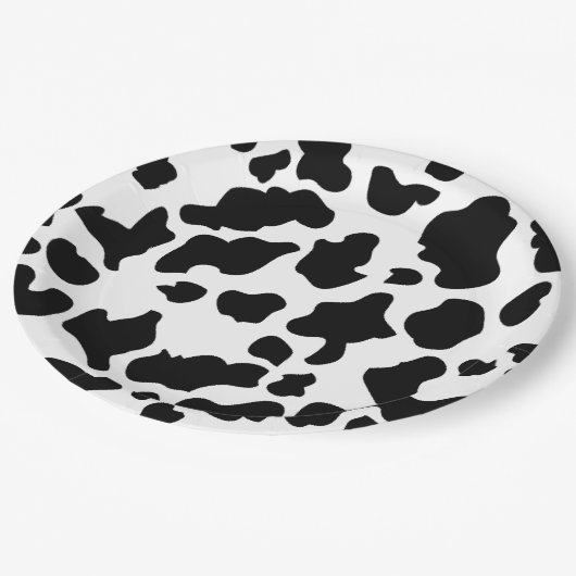 Kuh-Druck Pappteller (Schrägansicht)