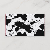 Kuh-Druck-Visitenkarten Visitenkarte (Rückseite)