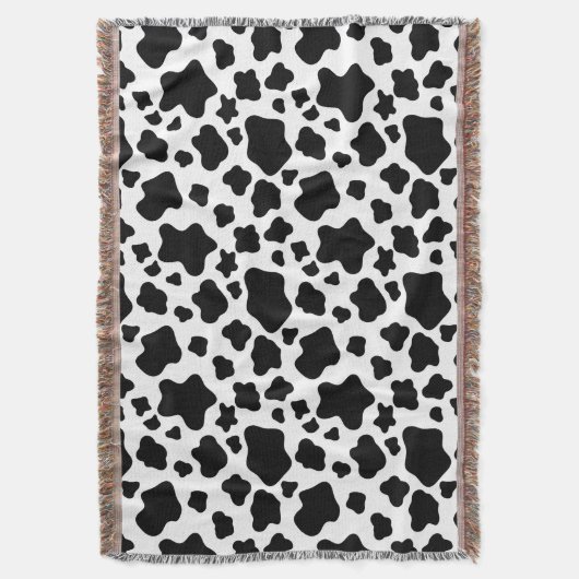 Kuh drucken schwarz und weiß decke (Vorderseite Vertikal)