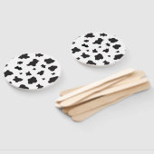 Kuh drucken schwarz und weiß fächer (Non-assembled)