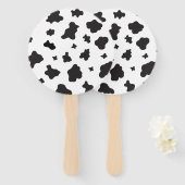 Kuh drucken schwarz und weiß fächer (Vorne und Hinten)