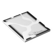 Kuh drucken Schwarz-Weiß-Lehrer-Notepad Notizblock (angewinkelt)