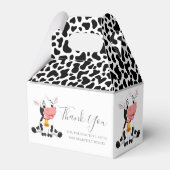 Kuh drucken schwarz-weiß Vor Box Geschenkschachtel (Rückseite)