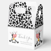 Kuh drucken schwarz-weiß Vor Box Geschenkschachtel (Geöffnet)