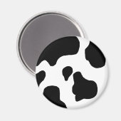 Kuh druckt schwarz-weiß-blackige Muster Magnet (Vorderseite/Rückseite)
