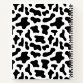 Kuh druckt Schwarzweiß-Individuelle Name Notizblock (Rückseite)