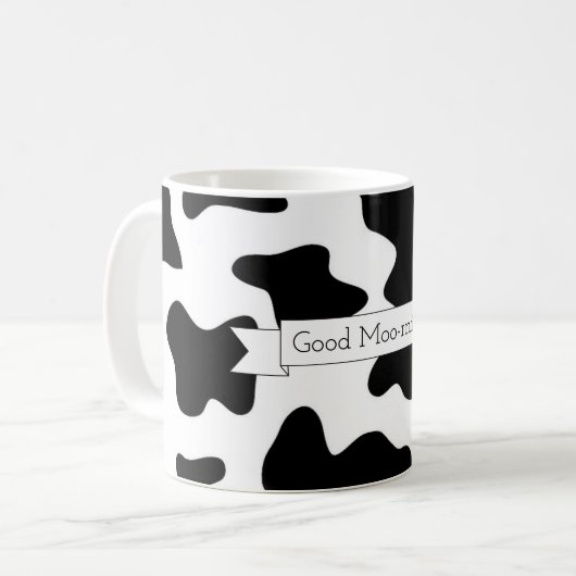 Kuh druckte gute morgendliche Tasse (Vorderseite Links)