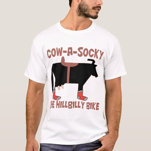 Kuh ein Socky Das Hillbilly Bike T-Shirt (Vorderseite)