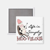 Kuh einfach moovelous Tshirts und Geschenke Magnet (Vorderseite/Rückseite)