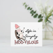 Kuh einfach moovelous Tshirts und Geschenke Postkarte (Stehend Vorderseite)