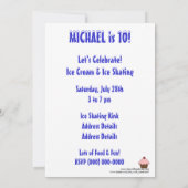 Kuh - Eiscreme-u. Eis-Skaten-Party Einladung (Rückseite)