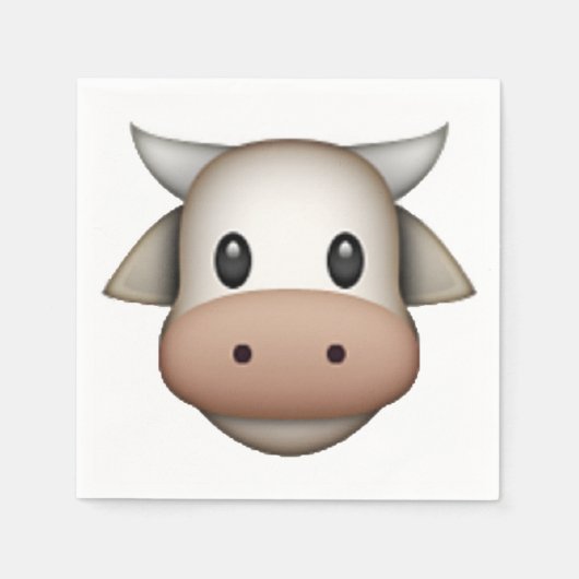 Kuh - Emoji Serviette (Vorderseite)