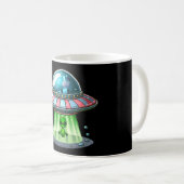Kuh entführender Außerirdischer Kaffeetasse (VorderseiteRechts)