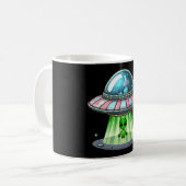 Kuh entführender Außerirdischer Kaffeetasse (Vorderseite Links)