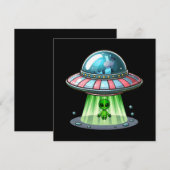 Kuh entführt Alien Einladung (Vorne/Hinten)