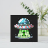 Kuh entführt Alien Einladung (Stehend Vorderseite)