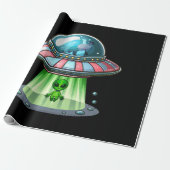 Kuh entführt Alien Geschenkpapier (Ungerollt)