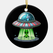 Kuh entführt Alien Keramik Ornament (Vorne)