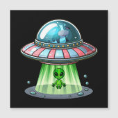 Kuh entführt Alien Magnetkarte (Vorderseite)