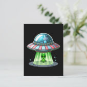 Kuh entführt Alien Postkarte (Stehend Vorderseite)