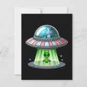 Kuh entführt Alien RSVP Karte (Vorderseite)