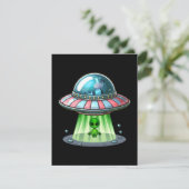 Kuh entführt Alien RSVP Karte (Stehend Vorderseite)