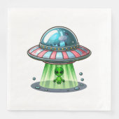 Kuh entführt Alien Serviette (Vorderseite)