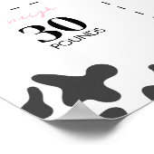 Kuh Erste Geburtstagsfeier Meilenstein-Zeichen Poster (Ecke)