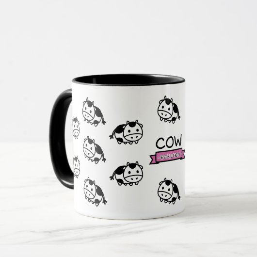 Kuh-Evolutions-Tasse 11 Unze Tasse (Vorderseite Links)