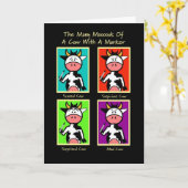 Kuh Eyebrows Funny Birthday Card Karte (Gelbe Blume)