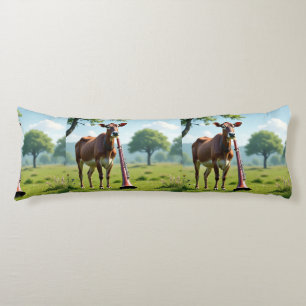 Kuh & Fagott-Weide-Body-Pillow – Whimsical Farm Seitenschläferkissen
